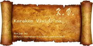 Kerekes Viviána névjegykártya